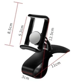 BUFFER® Araç İçi Konsola Takılan Döner Başlıklı Telefon Kıskacı Telefon Tutucu - 4