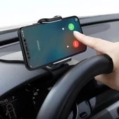 BUFFER® Araç İçi Konsola Takılan Döner Başlıklı Telefon Kıskacı Telefon Tutucu - 2