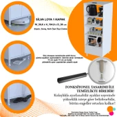 Modilayn SİLVA LOYA 59,6 x 194,6 x 56 cm Tek Kapaklı Ankastre Fırın ve Mutfak Dolabı thumbnail 5