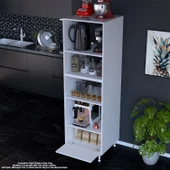 Modilayn SİLVA LOYA 59,6 x 194,6 x 56 cm Tek Kapaklı Ankastre Fırın ve Mutfak Dolabı thumbnail 1