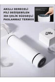 Derece Göstergeli  Çelik  Termos Pili Değişebilen Kamp,Araç,Ofis Süzgeçli Yeni Nesil Akıllı Mug - 1