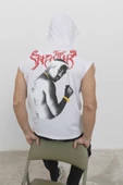 Tupac Ön Ve Arka Baskılı Kolsun Kapüşonlu T-Shirt - 6