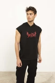 Tupac Ön Ve Arka Baskılı Kolsun Kapüşonlu T-Shirt - 9