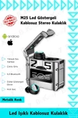 M25 Powerbank Özellikli Göstergeli Kablosuz Bluetooth Kulaklık Tüm Cihazlara Uyumlu Oyuncu Kulaklık - 1