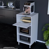 Modilayn SİLVA 59,6 x 119,2 x 56 cm Tek Kapaklı Ankastre Fırın ve Mutfak Dolabı - 4