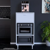 Modilayn SİLVA 59,6 x 119,2 x 56 cm Tek Kapaklı Ankastre Fırın ve Mutfak Dolabı - 2