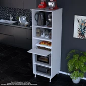 Modilayn SİLVA LOYA 59,6 x 194,6 x 56 cm Tek Kapaklı Ankastre Fırın Ve Mutfak Dolabı thumbnail 5