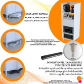 Modilayn SİLVA LOYA 59,6 x 194,6 x 56 cm Tek Kapaklı Ankastre Fırın Ve Mutfak Dolabı thumbnail 7
