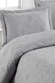 Ivy Gri Çift Kişilik Microfiber Kapitone Yatak Örtüsü - 2