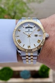 Daniel Klein DKISTE1065 Gold Gümüş Renk Hediye Paketli Takvim ve Gün Fonksiyonlu Erkek Kol Saati - 2