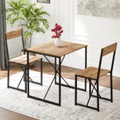 Eportatif Mutfak Masası 2 Kişilik Balkon Masa Takımı 1006 - 2