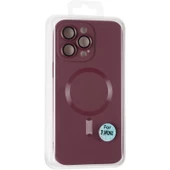 (Mor) iPhone 13 Pro Max - Kılıf Kamera Korumalı Magsafe Wireless Şarj Özellikli - 5
