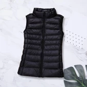 Bayan Ceket Slim Fit Fermuar Kapatma Kış Yelek 001 - 4