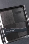 Silvio Monetti Kare Gümüş Desenli Metal Sigara Tabakası SMTBKCB001R1 - 3