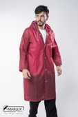 Kadın Erkek Yağmurluk Kapüşonlu Çıtçıtlı Eva Bordo Yağmurluk M21MRC881R07 thumbnail 2