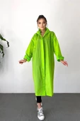 By Marine Kadın Erkek Yağmurluk Kapüşonlu Çıtçıtlı Eva Yeşil Yağmurluk BYMMRC881R12 - 6