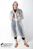 Marlux Unisex Su Rüzgar Geçirmez Kapüşonlu Sarı Çıtçıt Düğmeli Eva Beyaz Sarı Yağmurluk 24MRLXYGM - 3