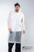 Marlux Unisex Su Rüzgar Geçirmez Kapüşonlu Sarı Çıtçıt Düğmeli Eva Beyaz Sarı Yağmurluk 24MRLXYGM - 6