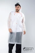 Marlux Unisex Su Rüzgar Geçirmez Kapüşonlu Kırmızı Çıtçıt Düğmeli Eva Beyaz Kırmızı Yağmurluk 24MRLXYGM - 4