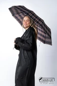 Marlux Siyah Kahve Ekose Desen Fiber 10 Telli Tam Otomatik Rüzgara Dayanıklı Şemsiye M24MAR718LA thumbnail 2