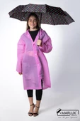 Marlux Siyah Pembe Benekli Fiber 10 Telli Tam Otomatik Rüzgara Dayanıklı Şemsiye M24MAR718LD - 2