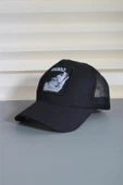 Cappello Siyah Spor Hayvan Figürlü Kurt Şapka Unisex Arkadan Ayarlanabilir Şapka 24SAPKAKU - 1
