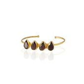 Kadir Jewellery 22 Ayar Altın Kaplama Zirkon Taşlı Ayarlanabilir Trend Bilezik - 5