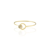Kadir Jewellery 22 Ayar Altın Kaplama El İşçiliği Zirkon Taşlı Kadın Kelepçe Bilezik - 12