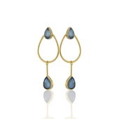 Kadir Jewellery 22 Ayar Altın Kaplama Kadın Sallantılı Küpe -El İşçiliği Ve Hipoalerjenik Küpe-E85 - 12