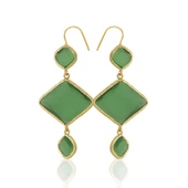 Kadir Jewellery 22 Ayar Altın Kaplama Kadın Sallantılı Küpe -El İşçiliği Ve Hipoalerjenik Küpe thumbnail 3