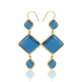 Kadir Jewellery 22 Ayar Altın Kaplama Kadın Sallantılı Küpe -El İşçiliği Ve Hipoalerjenik Küpe thumbnail 10