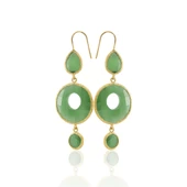 Kadir Jewellery 22 Ayar Altın Kaplama Kadın Sallantılı Küpe -El İşçiliği Ve Hipoalerjenik Küpe thumbnail 3