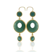 Kadir Jewellery 22 Ayar Altın Kaplama Kadın Sallantılı Küpe -El İşçiliği Ve Hipoalerjenik Küpe thumbnail 1