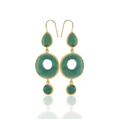 Kadir Jewellery 22 Ayar Altın Kaplama Kadın Sallantılı Küpe -El İşçiliği Ve Hipoalerjenik Küpe thumbnail 2