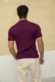 Erkek Fitilli Polo Yaka Triko T-Shirt - 7