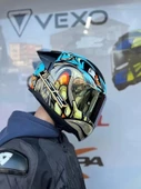 LS2 RAPID 2 RACE NEO MAVİ-SARI KASK+SPOILER+GOLD CAM(ŞEFFAF+GOLD CAM) - 4