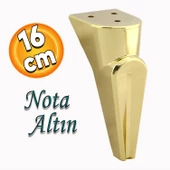 Nota Mobilya Kanepe Sehpa TV Ünitesi Koltuk Ayağı Baza Ayakları Altın Gold 16 cm thumbnail 1