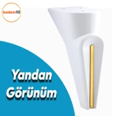 Nota Mobilya Kanepe Sehpa TV Ünitesi Koltuk Ayağı Baza Ayakları Beyaz Altın Gold Sarı 16 cm thumbnail 3