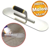 Metal Elastomer Saplı Havuz Malası 45 cm Harç Derz Sıva Yüzey Düzleştirme Beton Çimento Mala Saten thumbnail 1