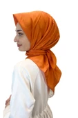 Jakarlı Monogram Eşarp, Piramit Monogram, Desenli Eşarp 01009  ORANGE thumbnail 1