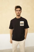 Erkek Sol Cep Detaylı Regular Fit Bisiklet Yaka T-Shirt - 1