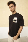 Erkek Sol Cep Detaylı Regular Fit Bisiklet Yaka T-Shirt - 4