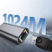 Zore QG04 Type-C to RJ45 Ethernet Dönüştürücü Kablo 1024Mbps 22cm - 3