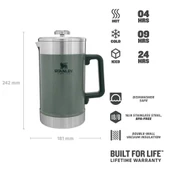 Stanley 10-02888-048 Klasik French Press Termos 1.4 Lt Yeşil - 2
