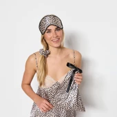 Çeyiz Seti 5001 Leopar Gecelik Sabahlık Şort 7'li Takım - 5