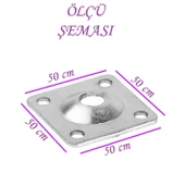 Destek Ayağı 14 cm Kahverengi ve Metal Düz Ayak Tabanı M8 Civatalı İnce Diş Mobilya Kanepe Baza Seti thumbnail 5