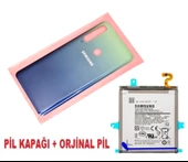 Tkgz Samsung Galaxy A9 A920 Arka Pil Batarya Kapağı + PİL (CAM) MAVİ thumbnail 1