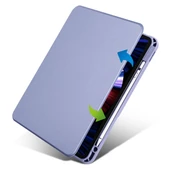 Apple iPad 10.9 2022 (10.Nesil) Kılıf Zore Termik Kalem Bölmeli Dönebilen Standlı Kılıf thumbnail 9