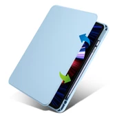 Apple iPad 10.9 2022 (10.Nesil) Kılıf Zore Termik Kalem Bölmeli Dönebilen Standlı Kılıf thumbnail 2