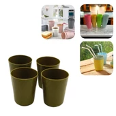 Piev Çok Amaçlı Piknik Kamp Seyahat Bardak 4 Lü Yeşil - 1